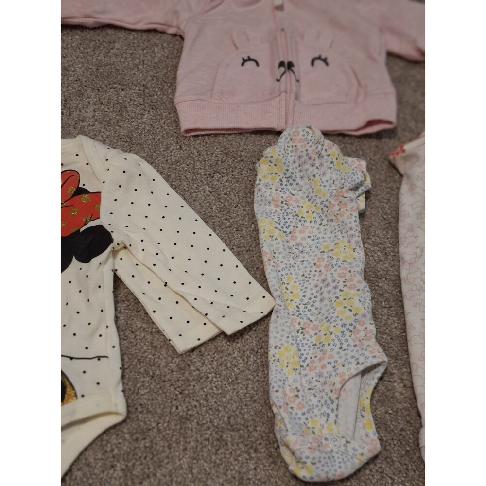 Baby One Piece Bundle Lot - Carter’s, Disney, Burt's Bees, Jumping Beans 0-3 Mon - Picture 13 of 16